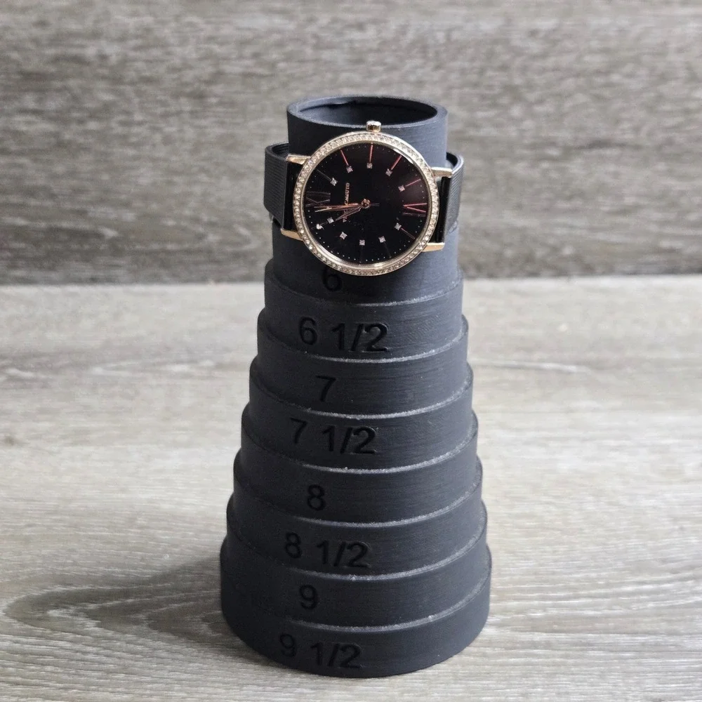Vince Camuto VC/5351 Crystal Bezel Black Mesh Strap Rose Gold Women Watch Tested